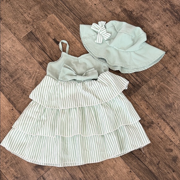 Other - Baby Adorable Mint Green Dress and Hat Set